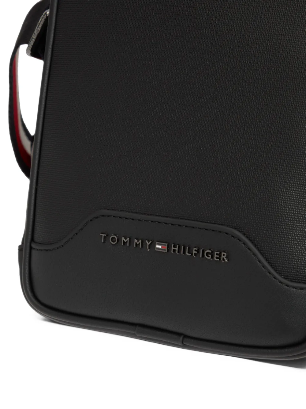 Tommy Hilfiger logo-plaque messenger bag Zwart