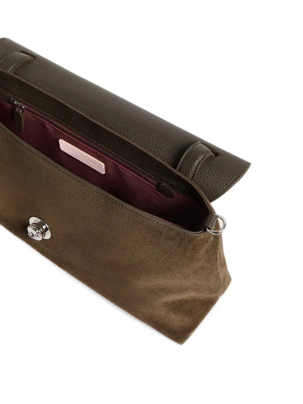 Coccinelle Suède shopper met handvat Groen
