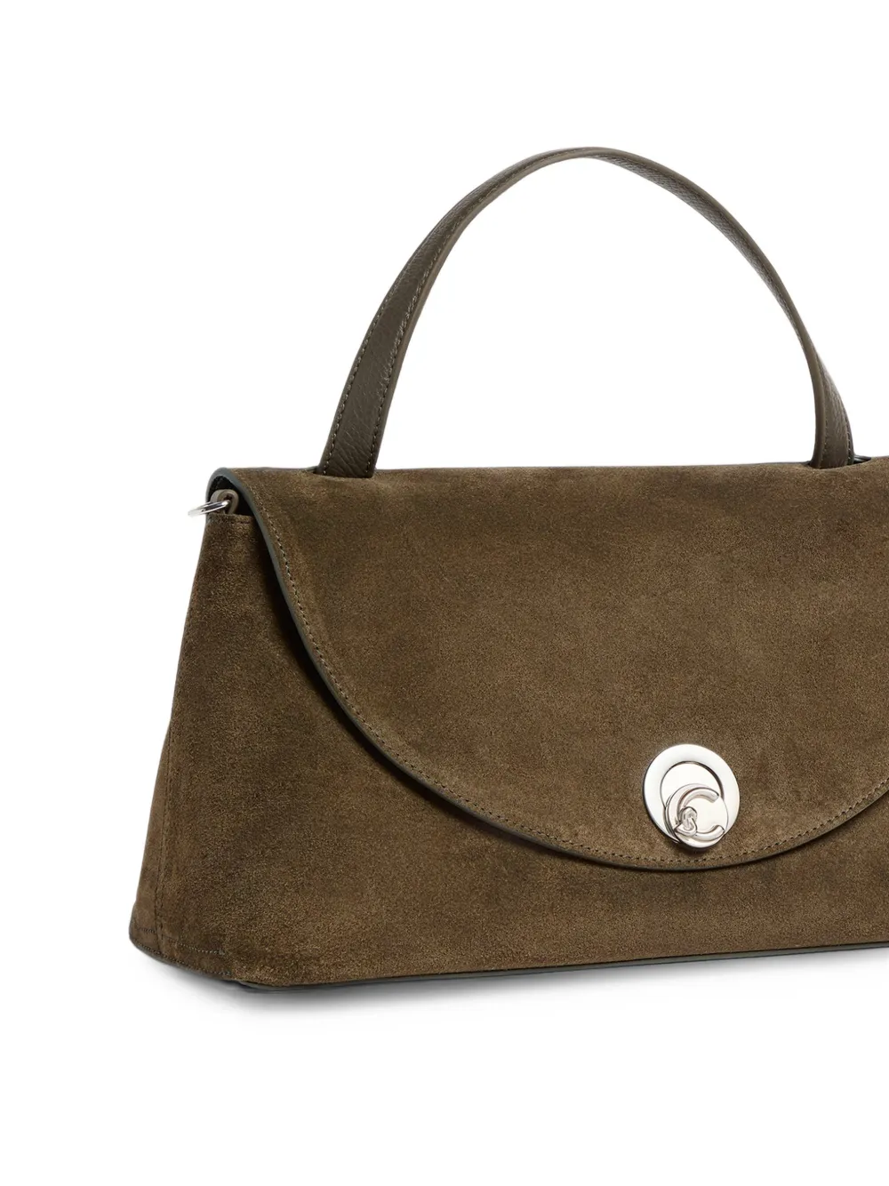 Coccinelle Suède shopper met handvat Groen