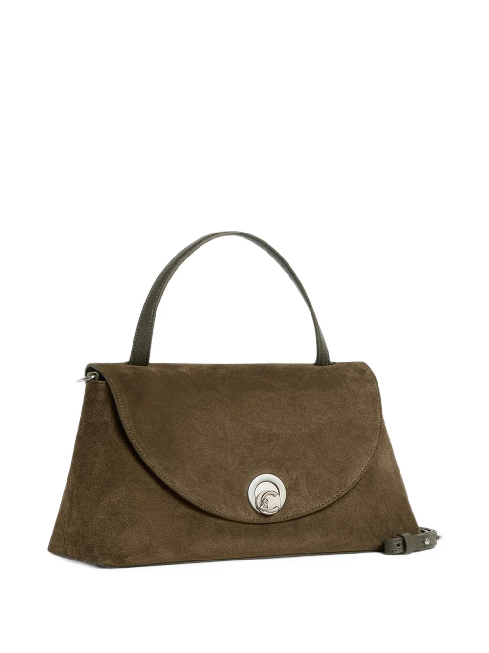 Coccinelle Suède shopper met handvat Groen