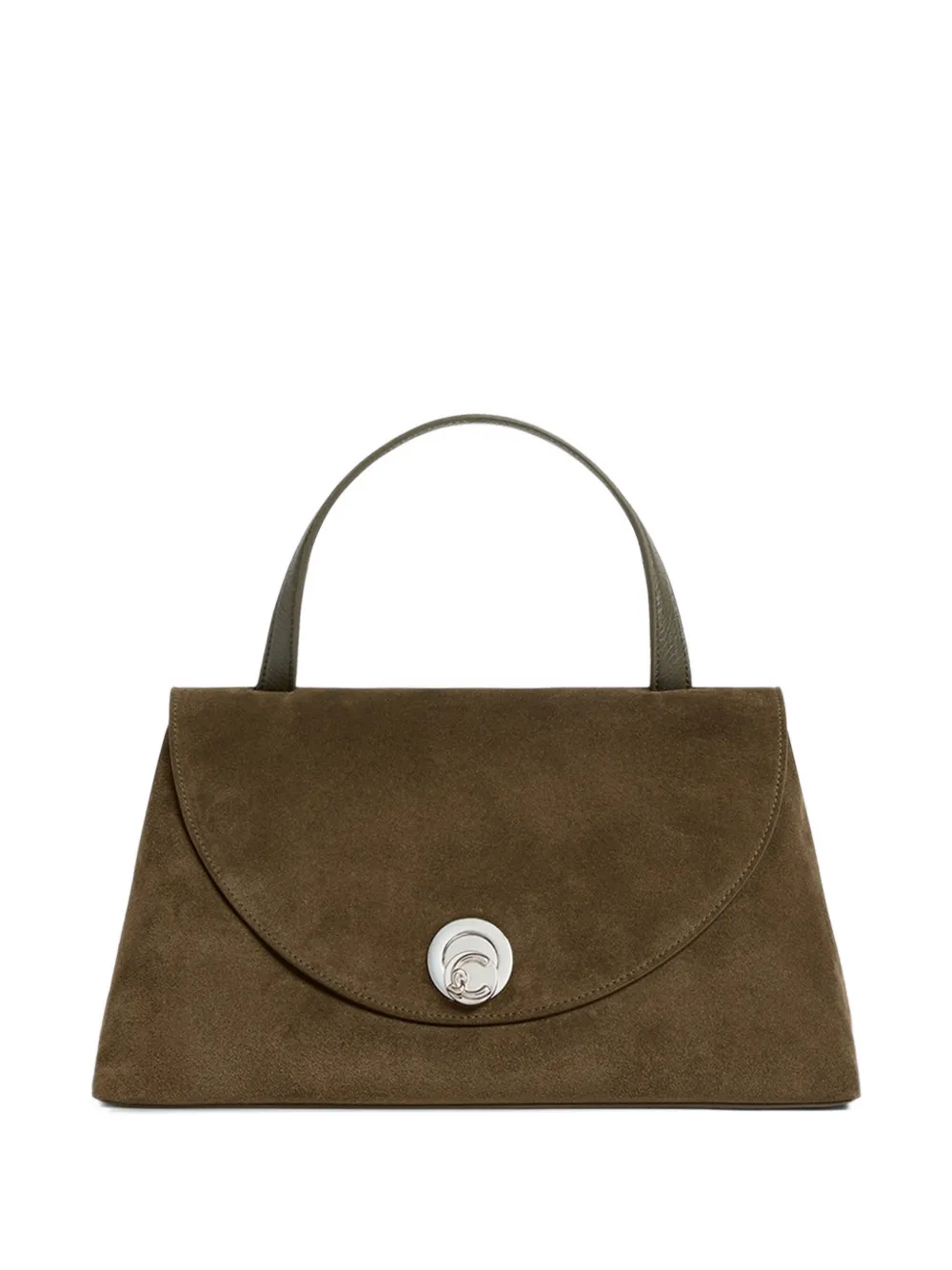 Coccinelle suede top-handle tote bag - Verde