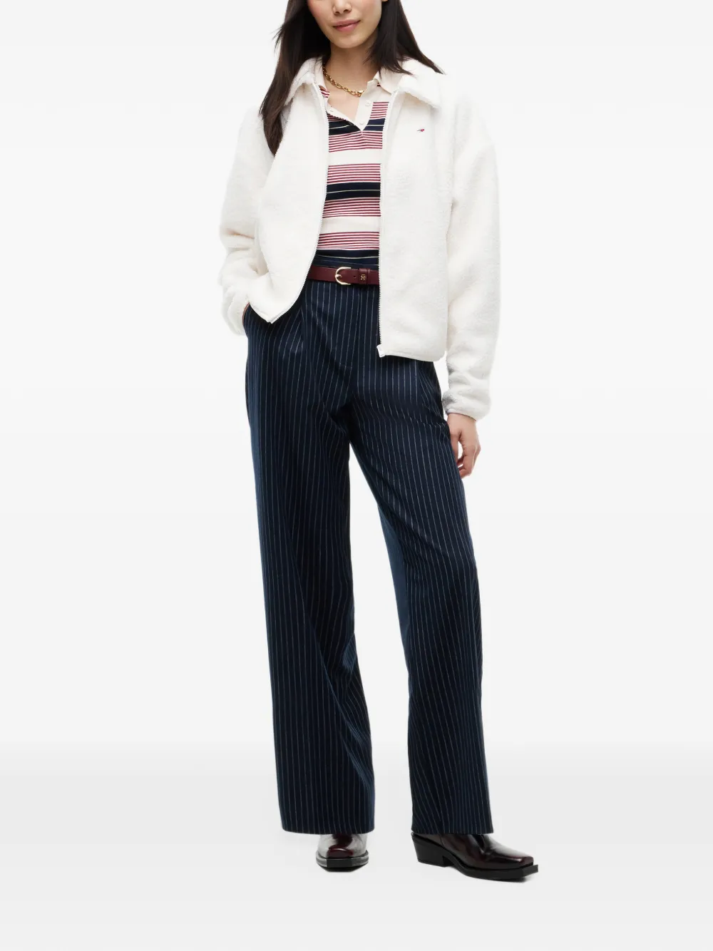 Tommy Hilfiger zip-up bomber jacket Wit