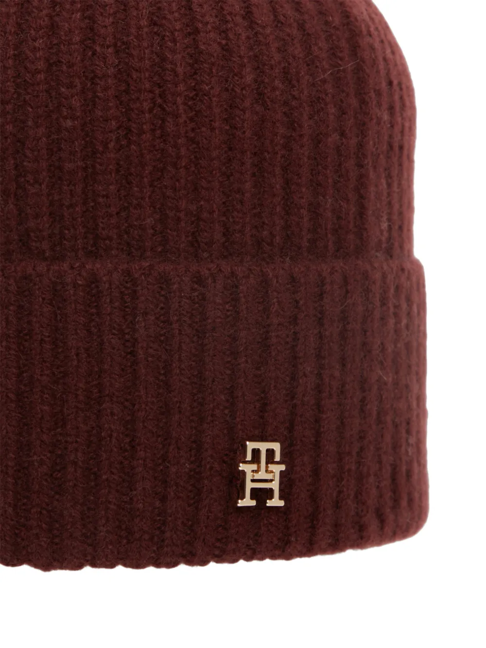 Tommy Hilfiger Ribgebreide muts Rood