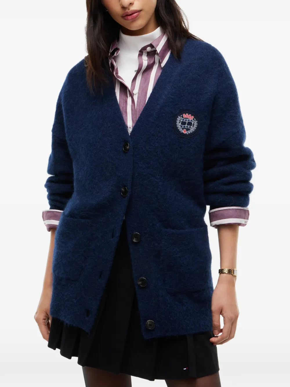 Tommy Hilfiger Vest met logopatch Blauw