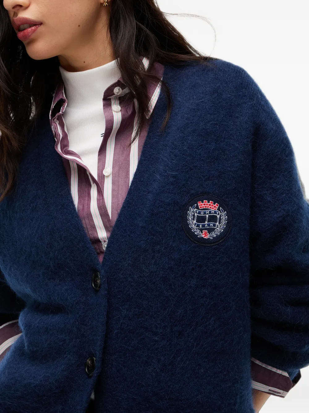 Tommy Hilfiger Vest met logopatch Blauw