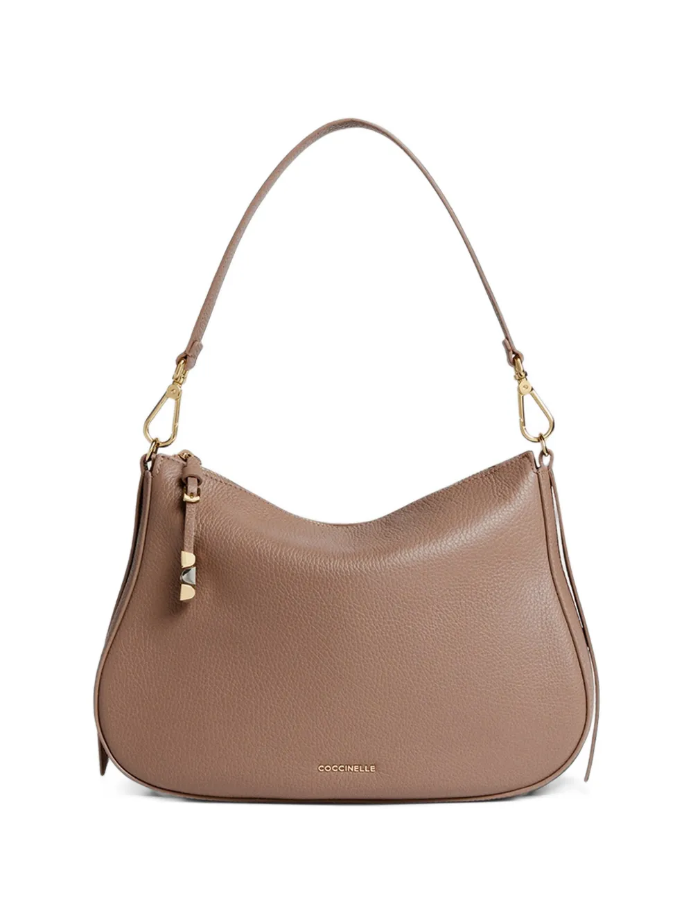 Coccinelle Small grained-leather shoulder bag - Neutrals