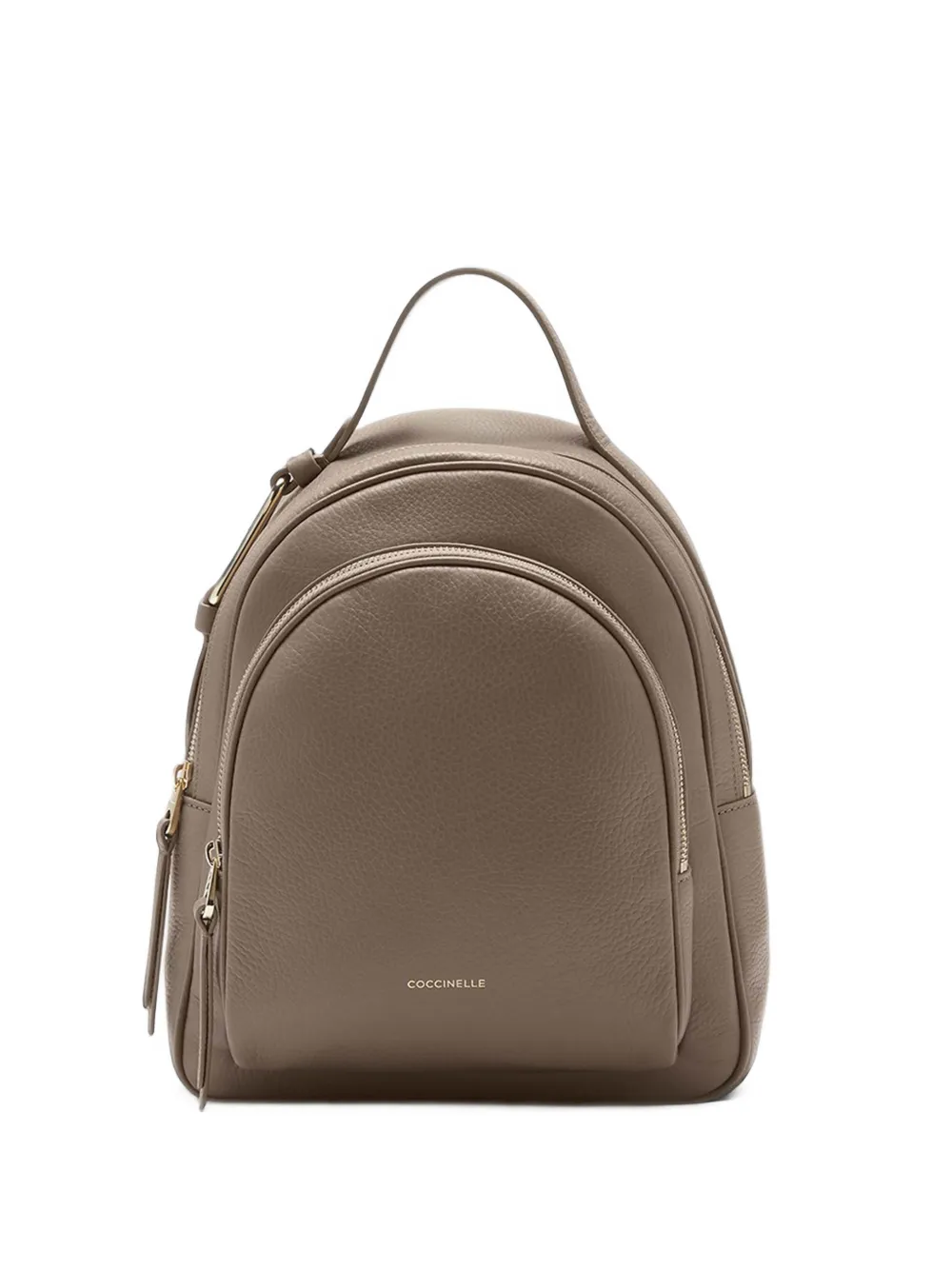 Coccinelle medium Malory grained leather backpack - Nude