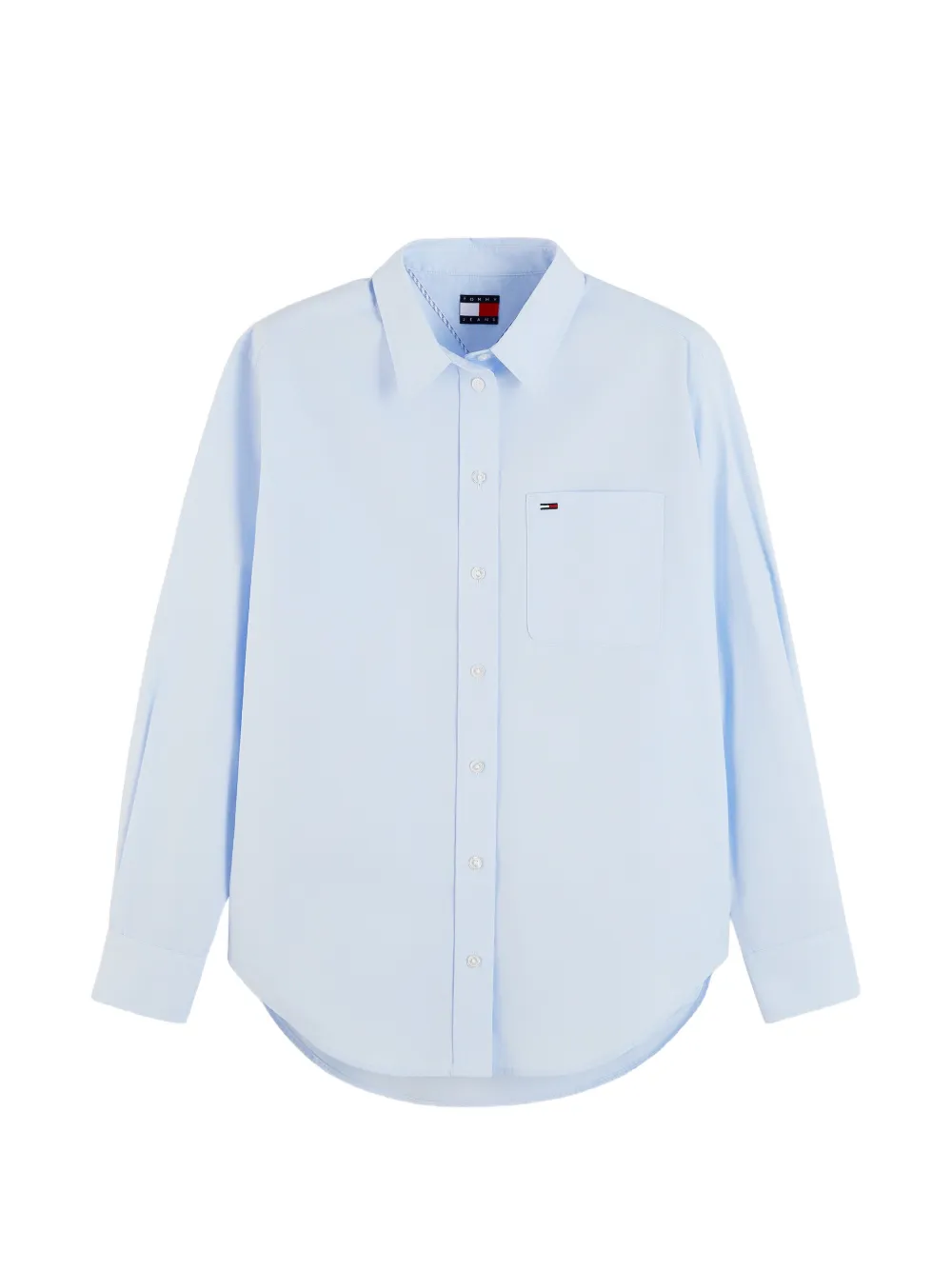 Tommy Hilfiger logo-embroidered pocket shirt - Blau