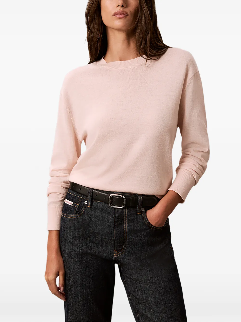 Calvin Klein crew-neck long-sleeve sweater - Rosa