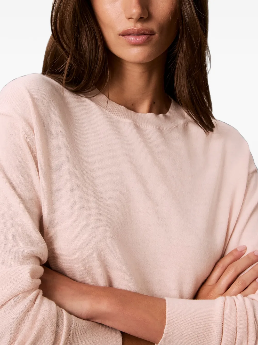 Calvin Klein crew-neck long-sleeve sweater Roze