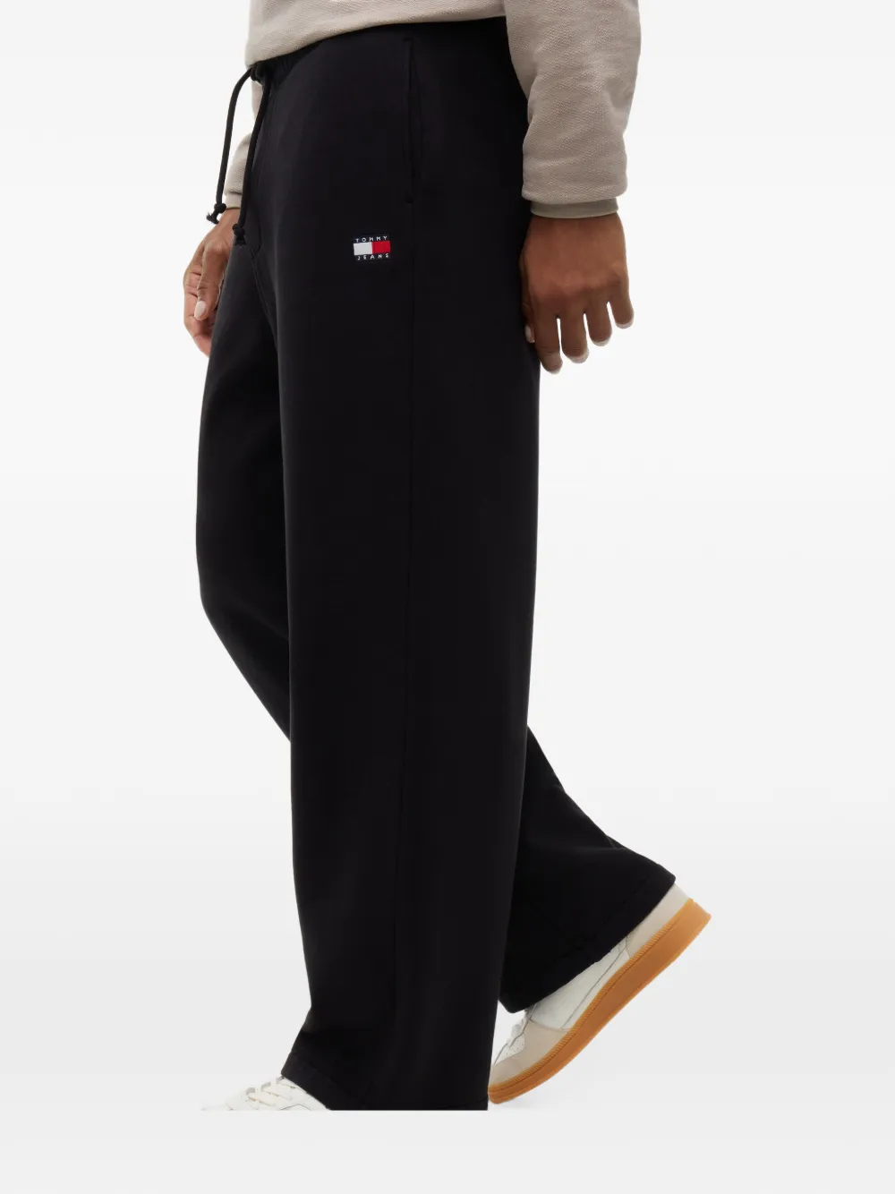 Tommy Hilfiger logo-patch drawstring track pants Zwart