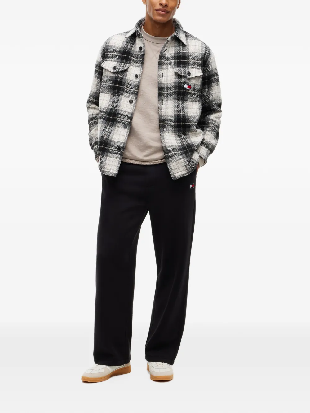 Tommy Hilfiger logo-patch drawstring track pants Zwart