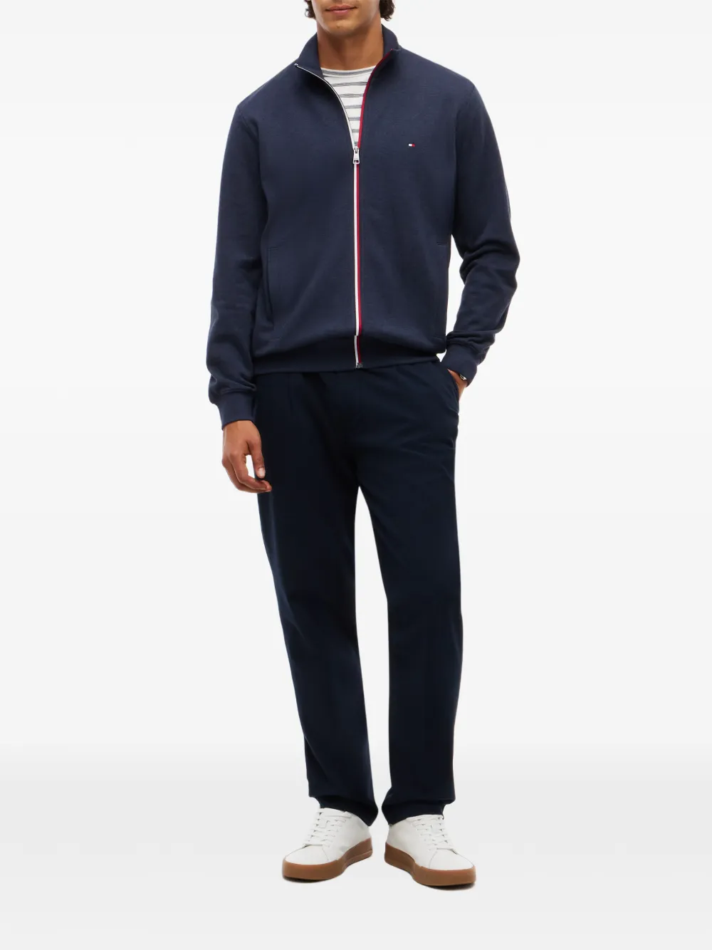 Tommy Hilfiger Trainingsjack met geborduurd logo en rits Blauw