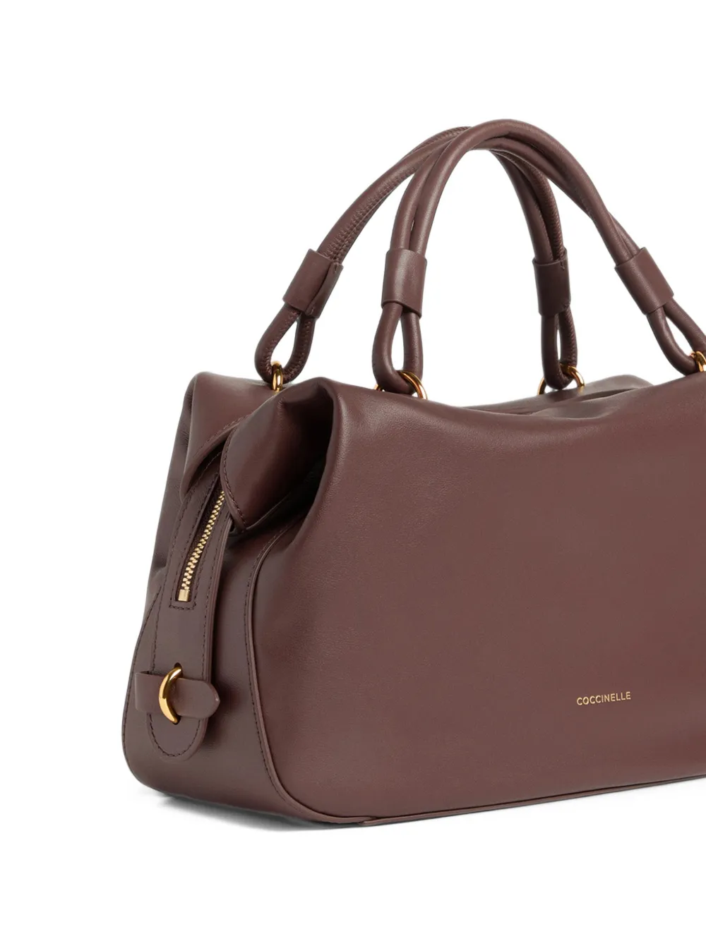 Coccinelle Kleine Lizzie leren shopper Bruin