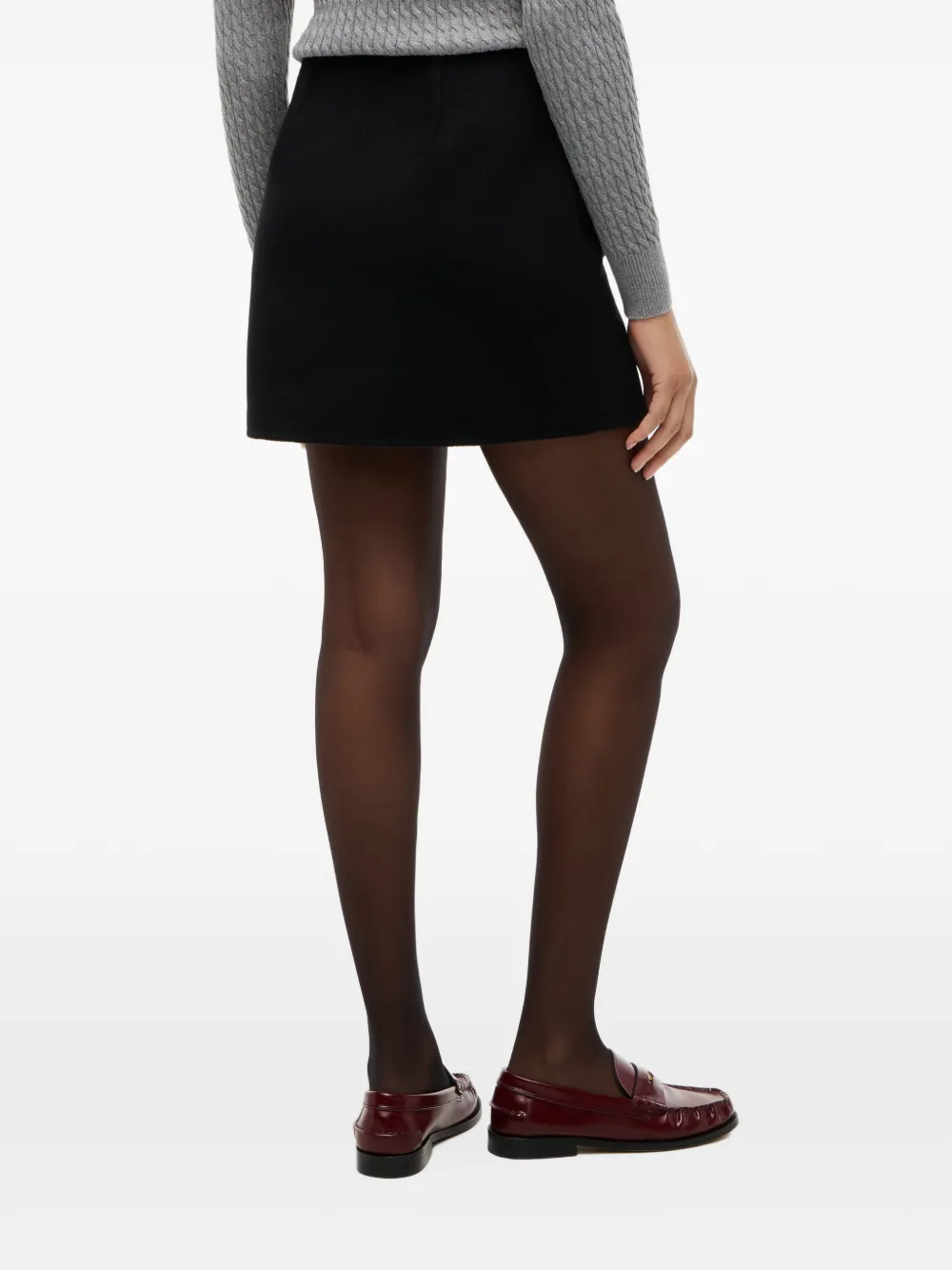Tommy Hilfiger button-embellished patch-pocket mini skirt Zwart