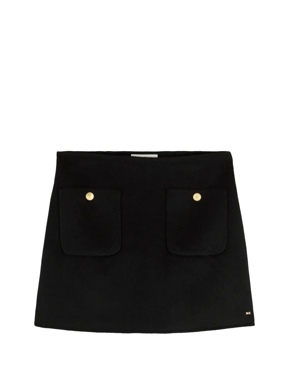 Tommy Hilfiger button-embellished patch-pocket mini skirt Zwart