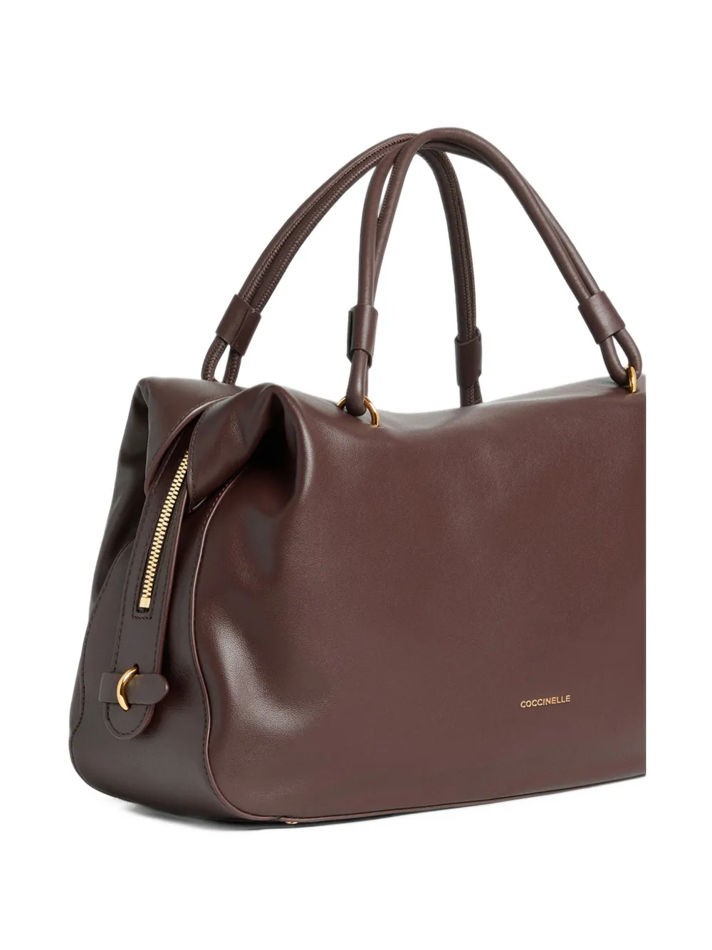 Coccinelle Medium Lizzie shopper met logo-print Bruin