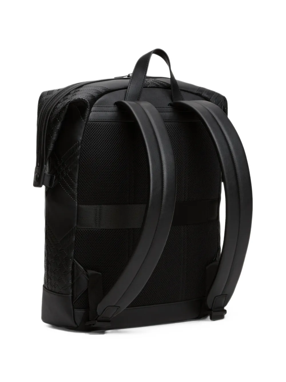 Tommy Hilfiger check-embossed backpack Zwart