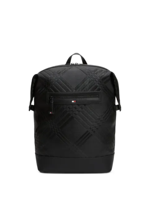 Tommy Hilfiger mochila con motivo de cuadros en relieve