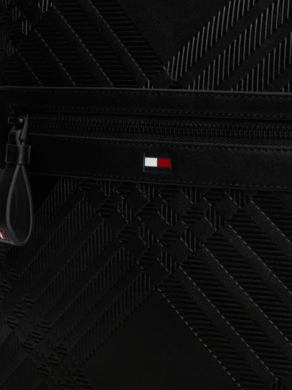 Tommy Hilfiger check-embossed backpack Zwart