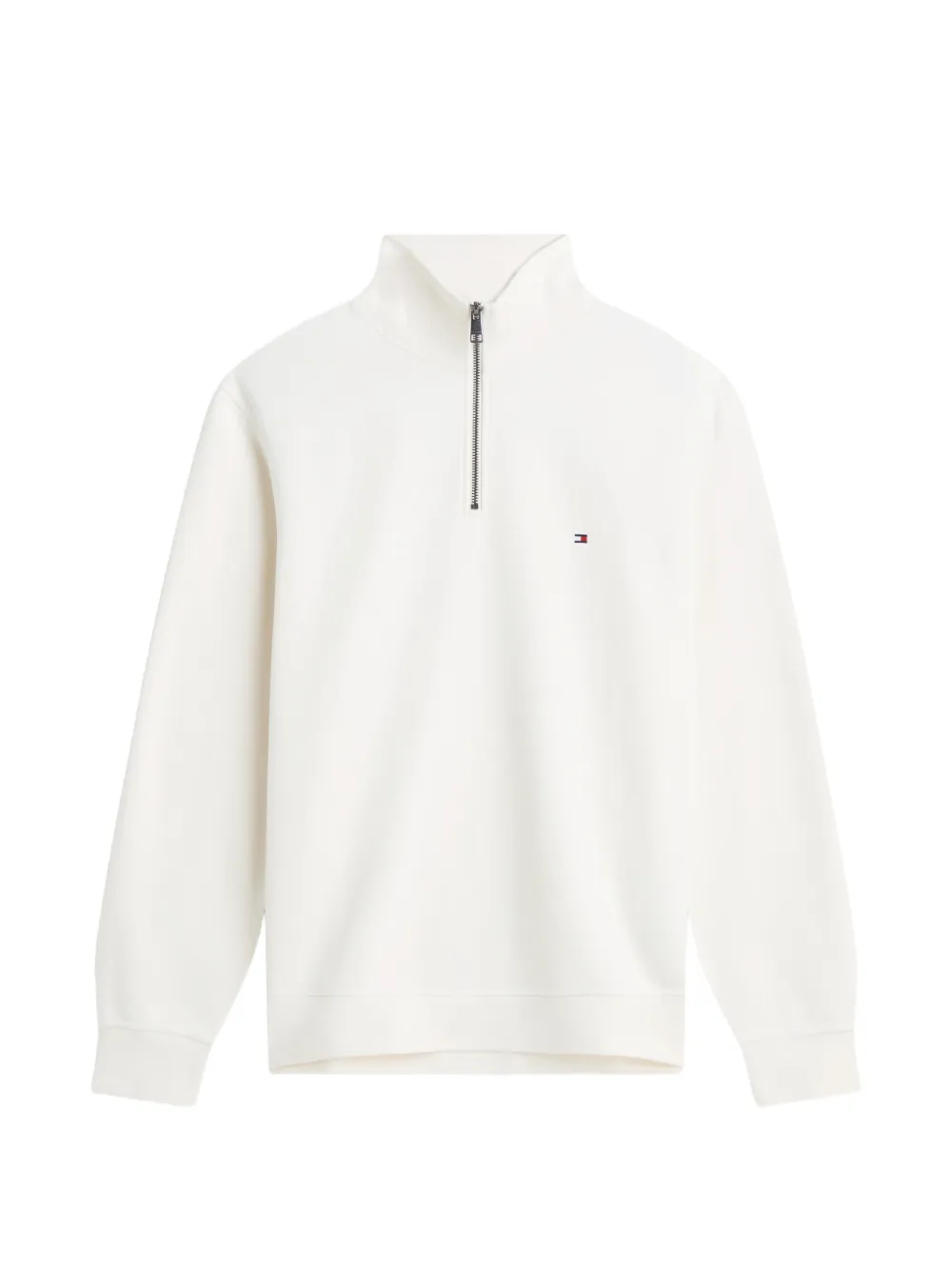 Tommy Hilfiger quarter-zip logo-embroidered sweatshirt Wit