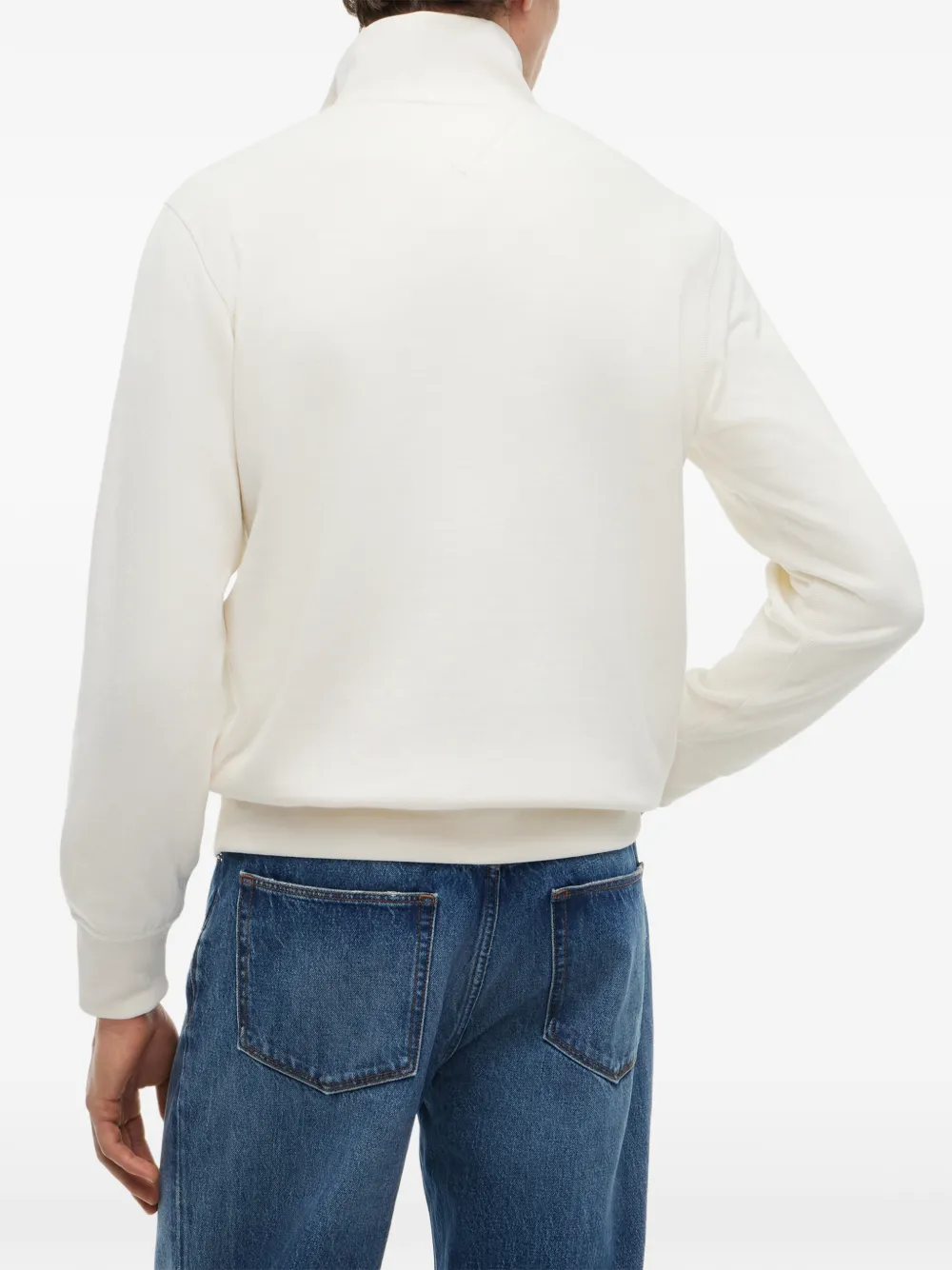 Tommy Hilfiger quarter-zip logo-embroidered sweatshirt Wit