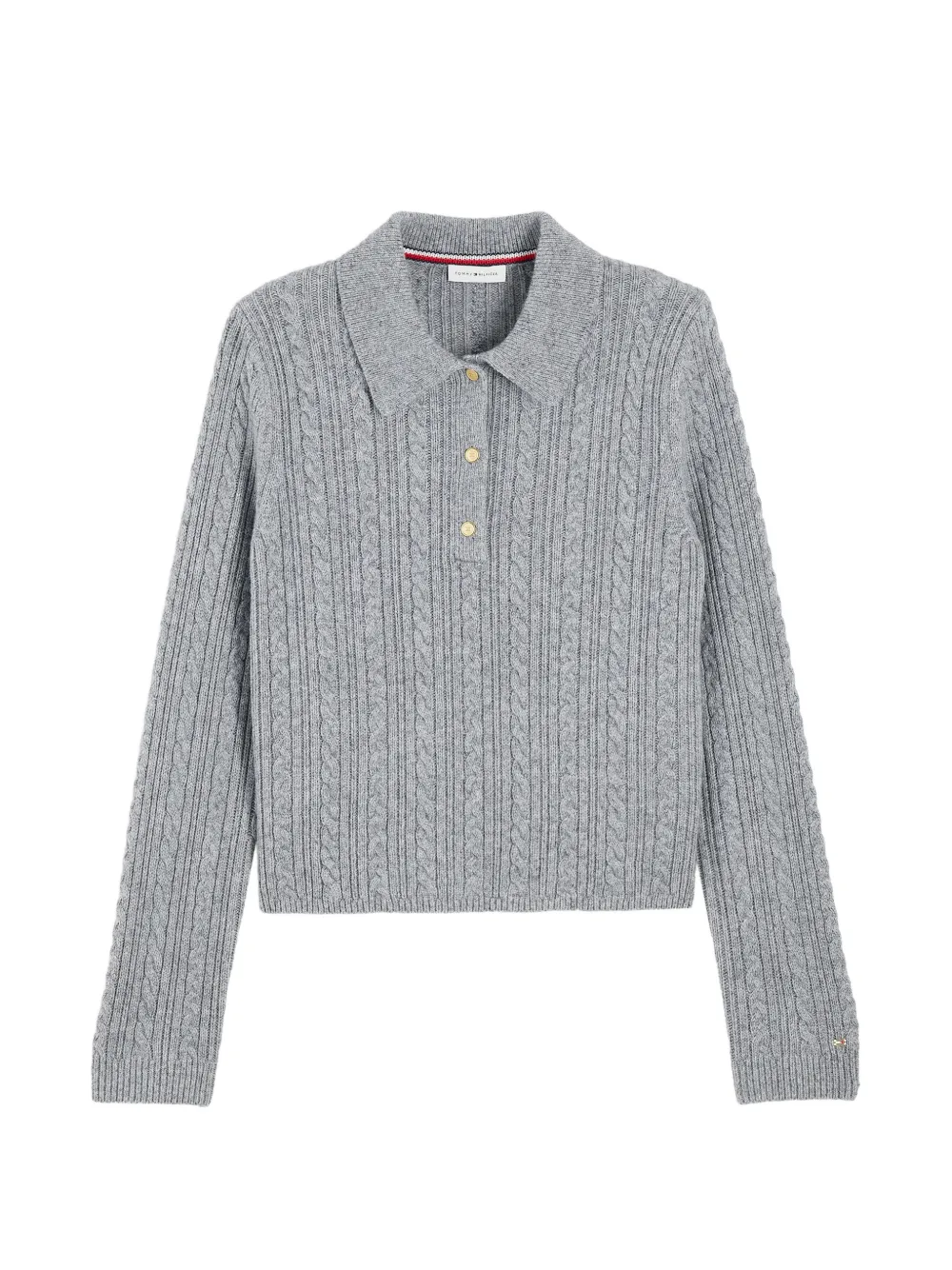Tommy Hilfiger Kabelgebreide trui Grijs