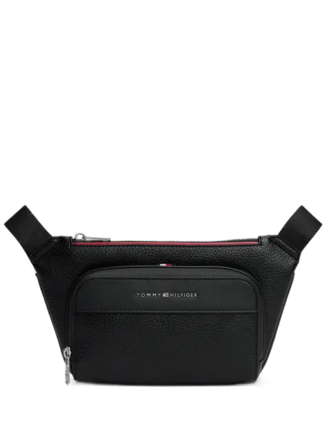 Tommy Hilfiger logo-plaque pebbled messenger bag
