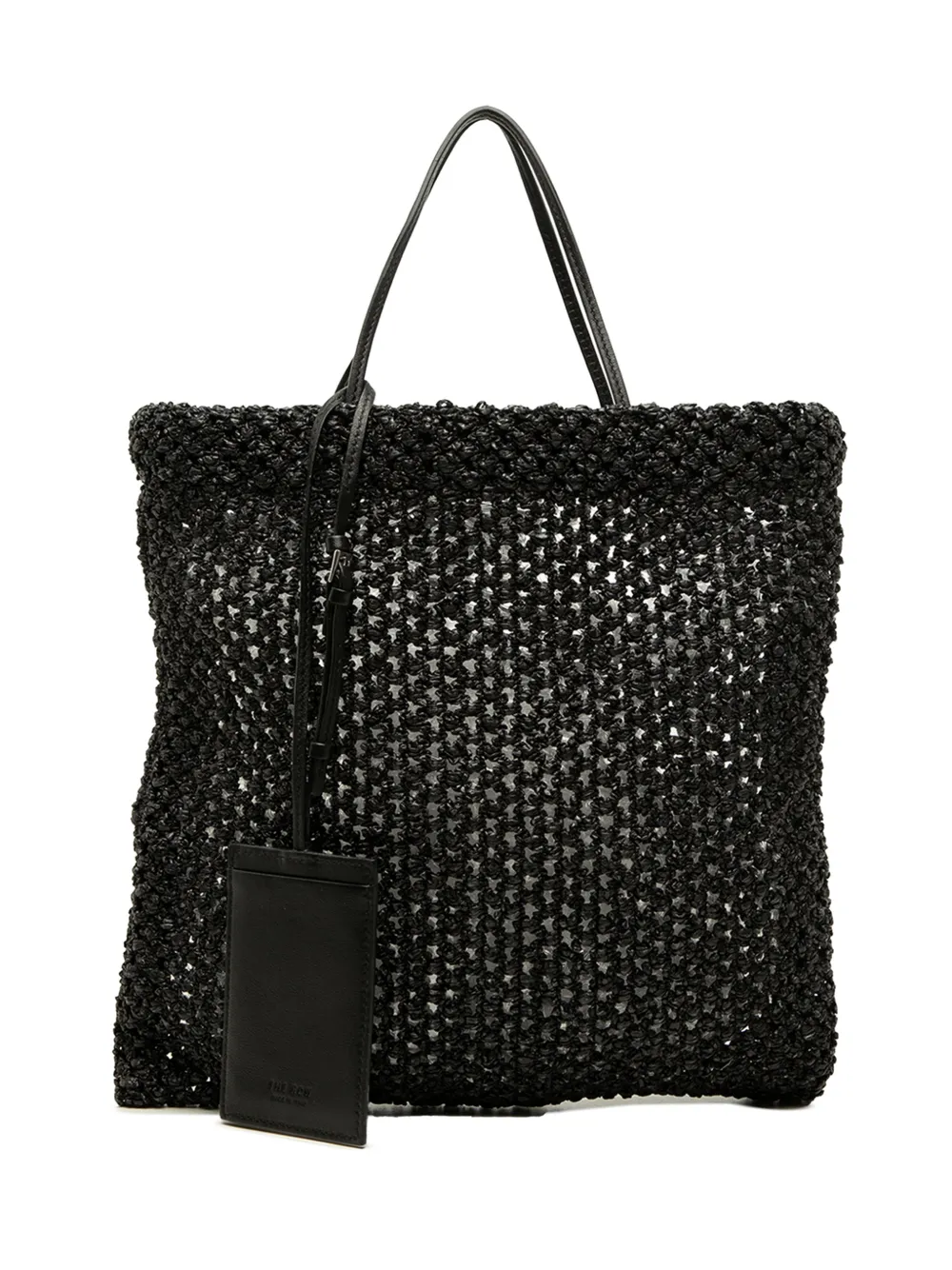 The Row Pre-Owned 2000-2026 Mini Raffia Barn tote bag - Noir