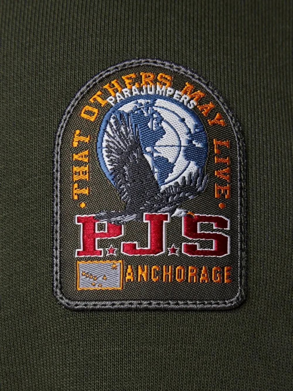 Parajumpers quarter-zip logo-patch sweatshirt Groen