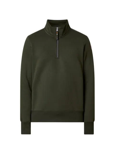 Parajumpers quarter-zip logo-patch sweatshirt