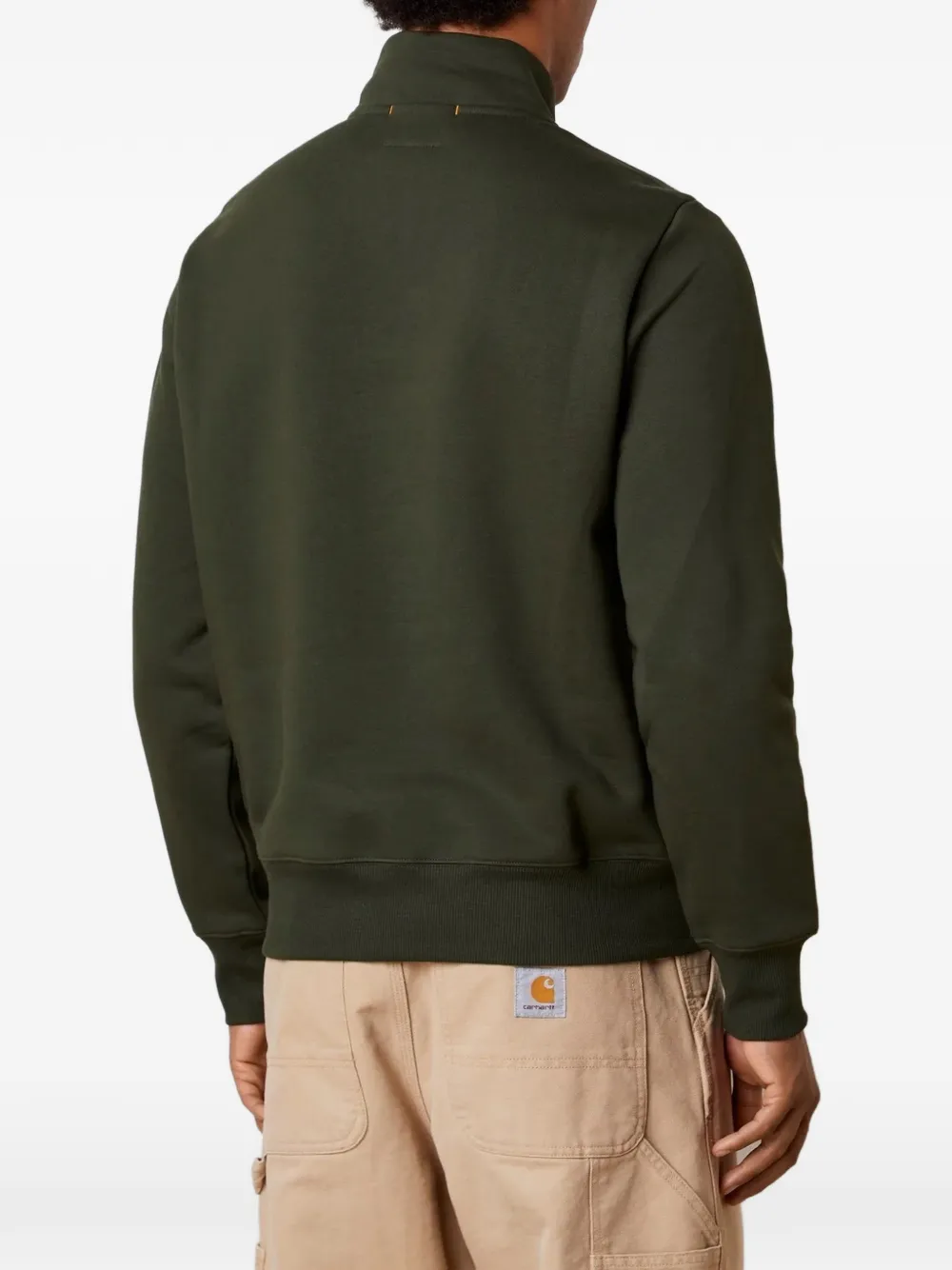 Parajumpers quarter-zip logo-patch sweatshirt Groen
