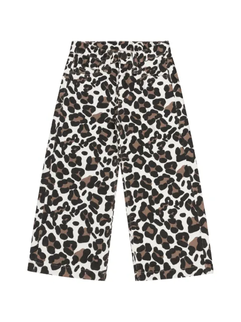 Miss Grant Kids leopard-print wide-leg trousers