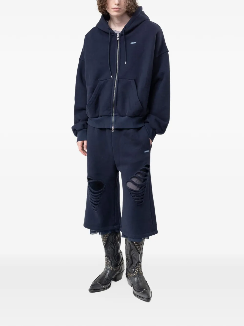 AVAVAV Hoodie met logoprint Blauw