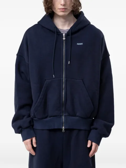 AVAVAV logo-print zip-up hoodie