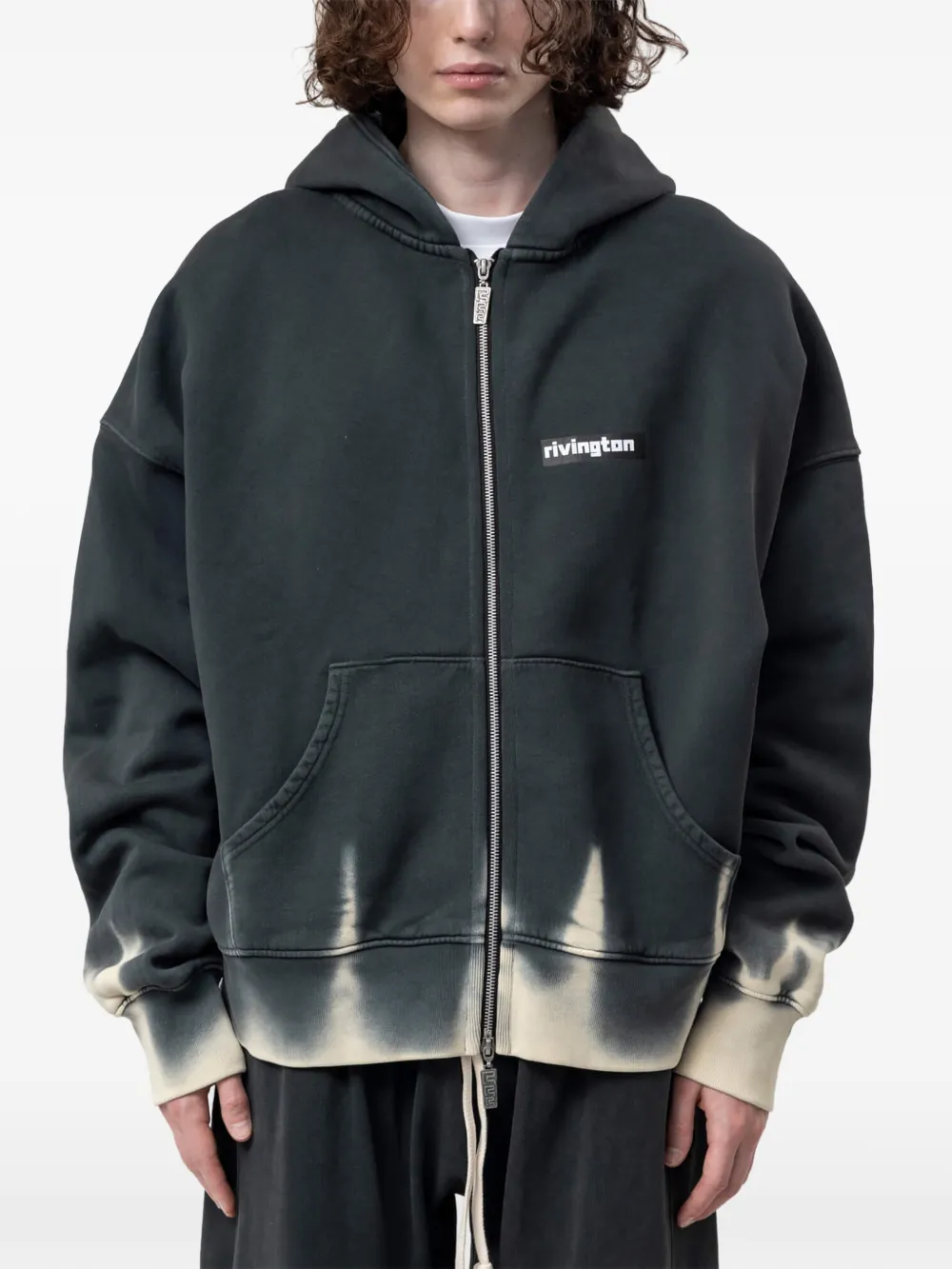 RRR123 Dark Country CVA zip-up hoodie - Black