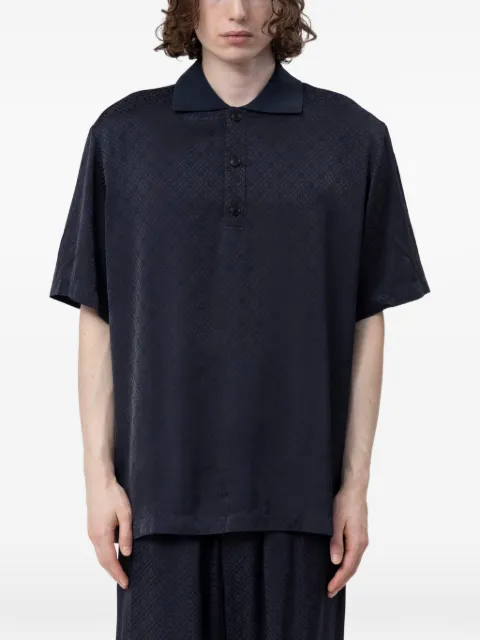 Casablanca monogram-knit polo shirt