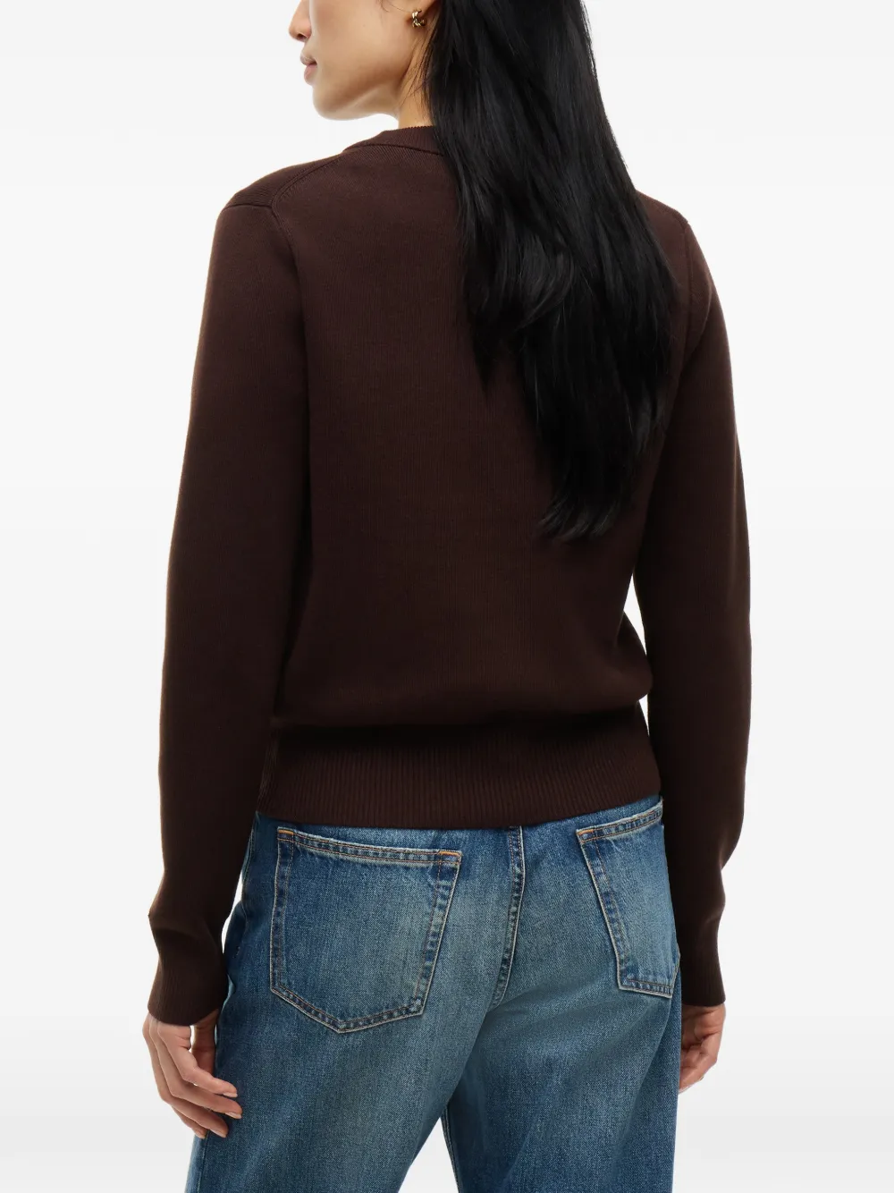 Tommy Hilfiger Sweater met geborduurd logo Bruin