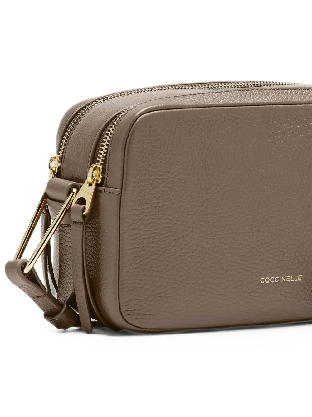 Coccinelle Kleine Malory leren crossbodytas Bruin
