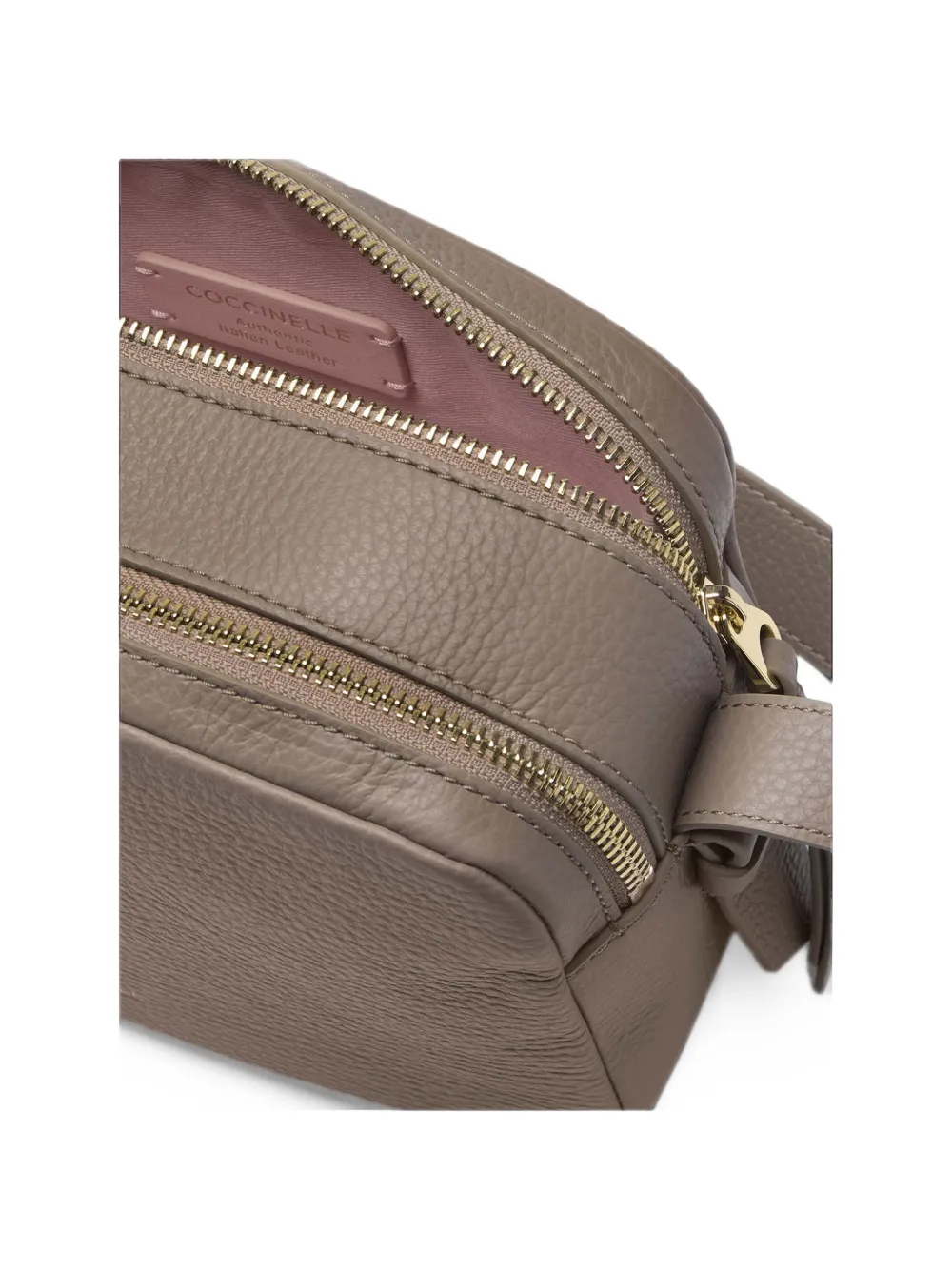 Coccinelle Kleine Malory leren crossbodytas Bruin
