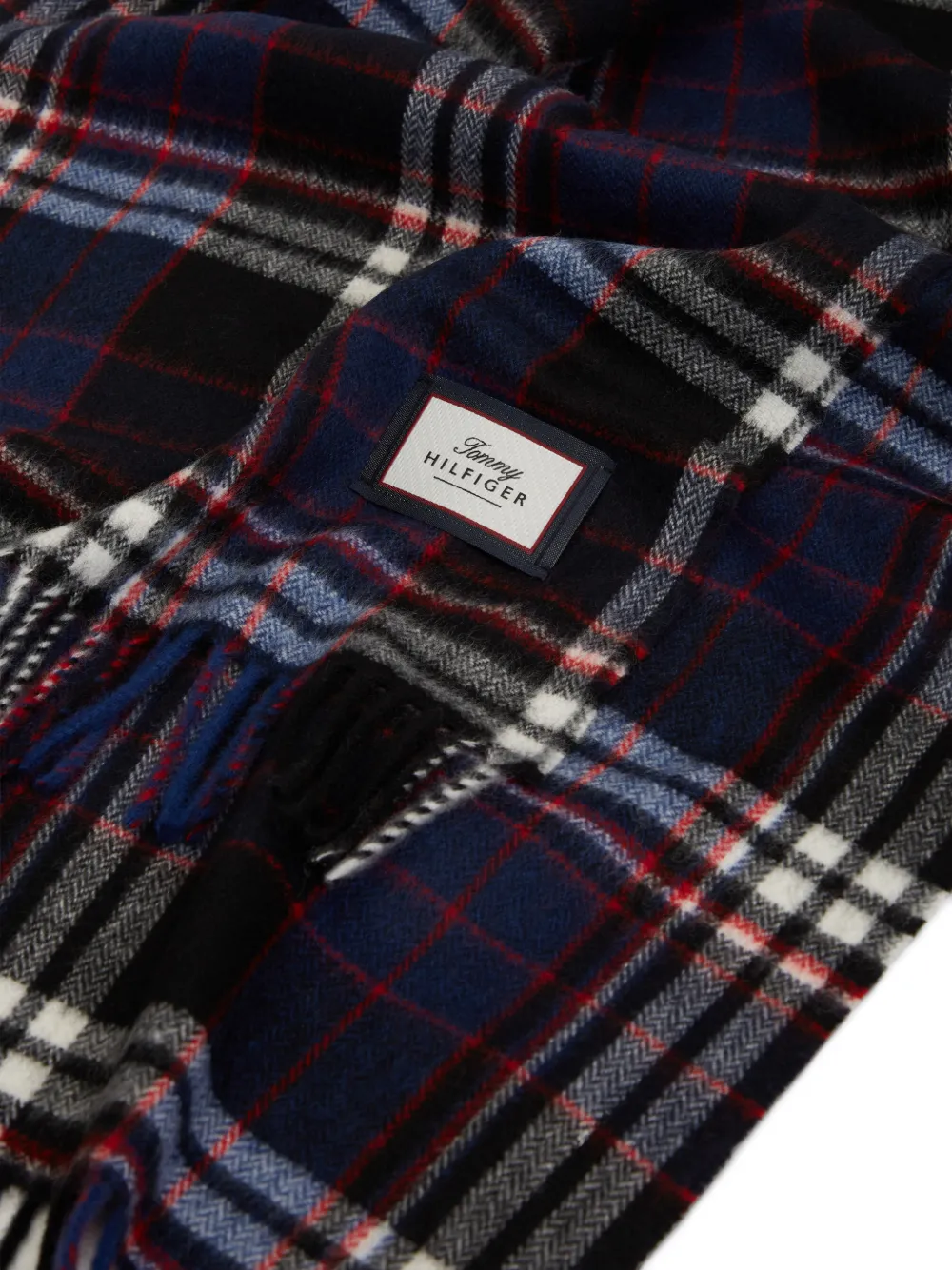 Tommy Hilfiger Geruite sjaal Blauw