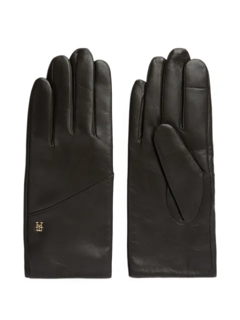 Tommy Hilfiger logo-plaque leather gloves