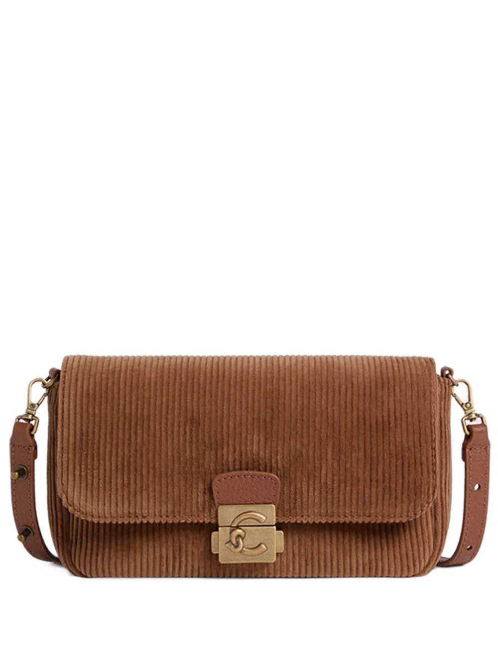 Coccinelle mini C-Me Lock shoulder bag - Marrone