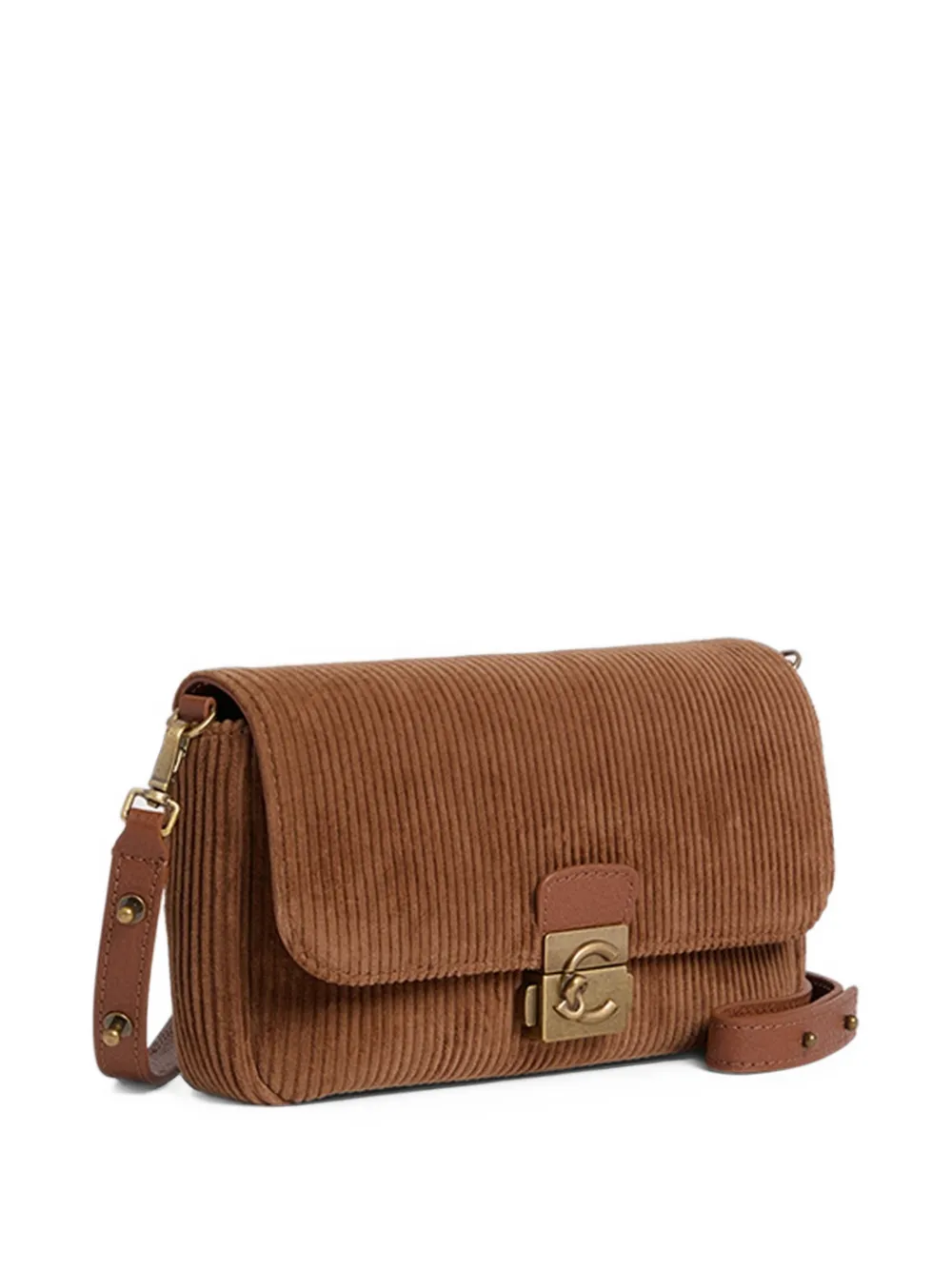 Coccinelle C-Me Lock mini-schoudertas Bruin