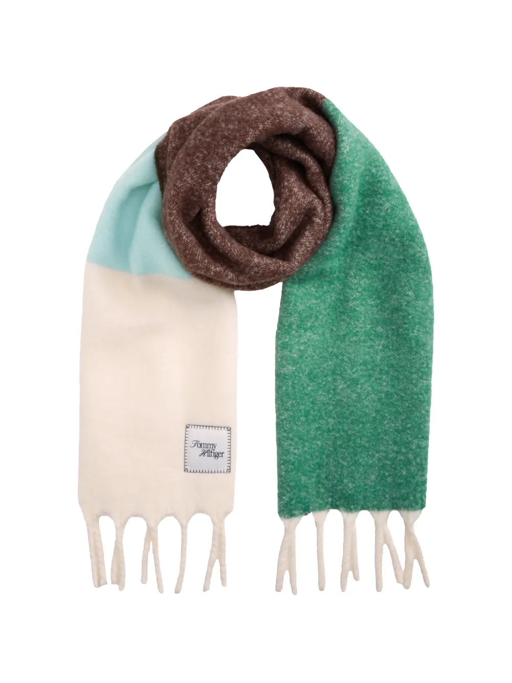 Tommy Hilfiger Sjaal met colourblocking Beige