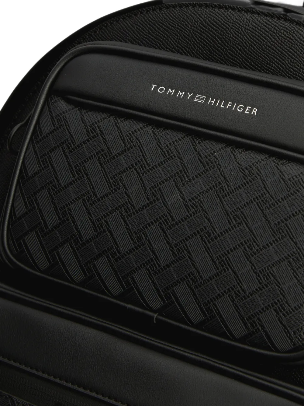 Tommy Hilfiger Rugzak met logo-print en vlak met textuur Zwart