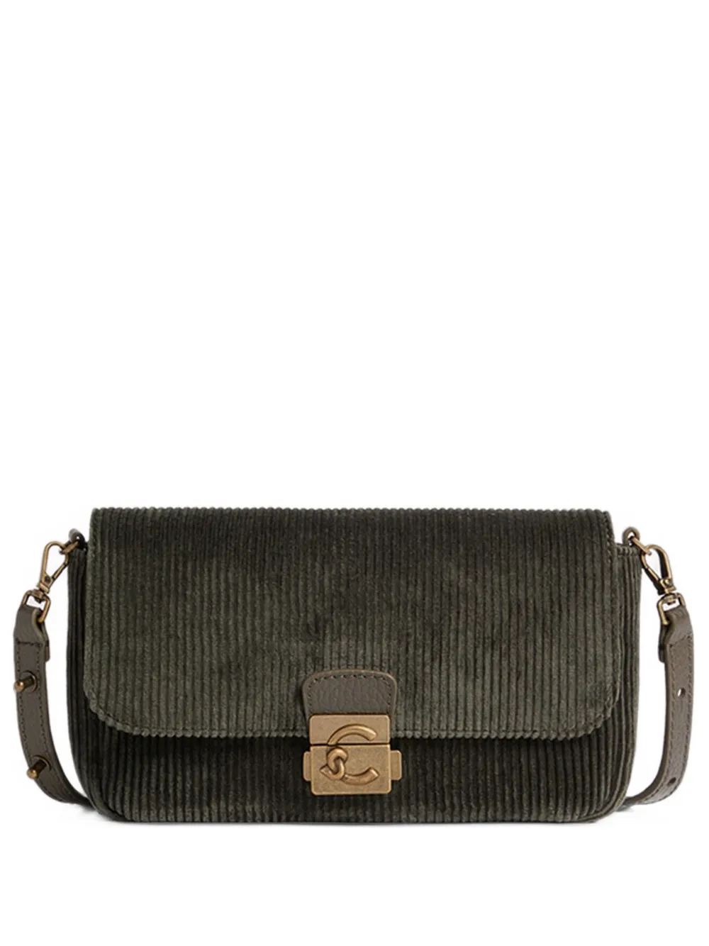 Coccinelle mini C-ME corduroy cross body bag