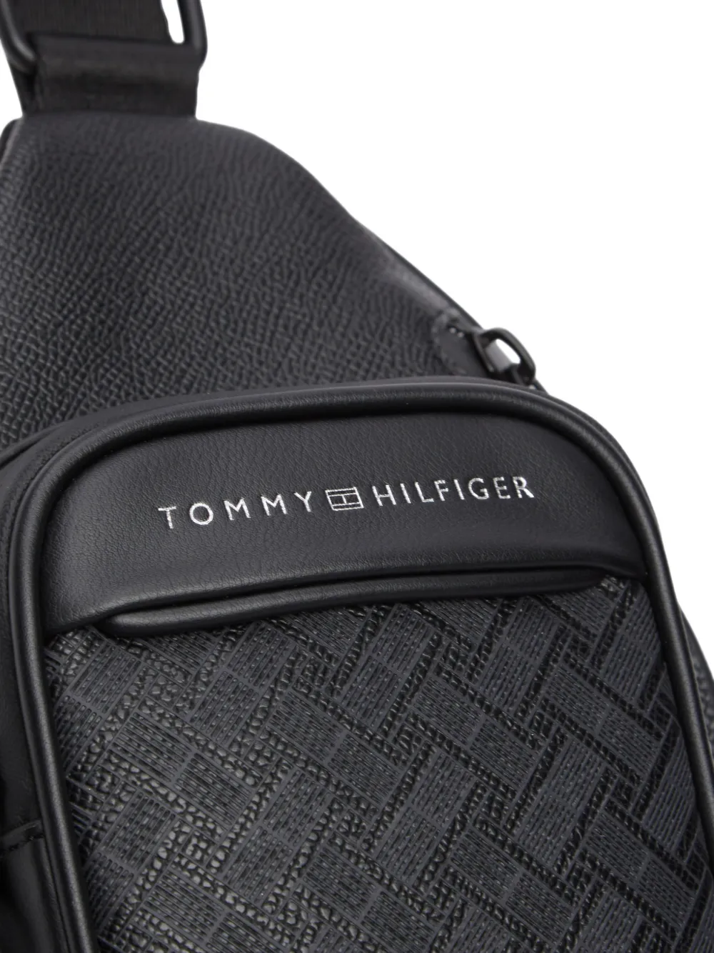 Tommy Hilfiger Slingtas met textuur Zwart