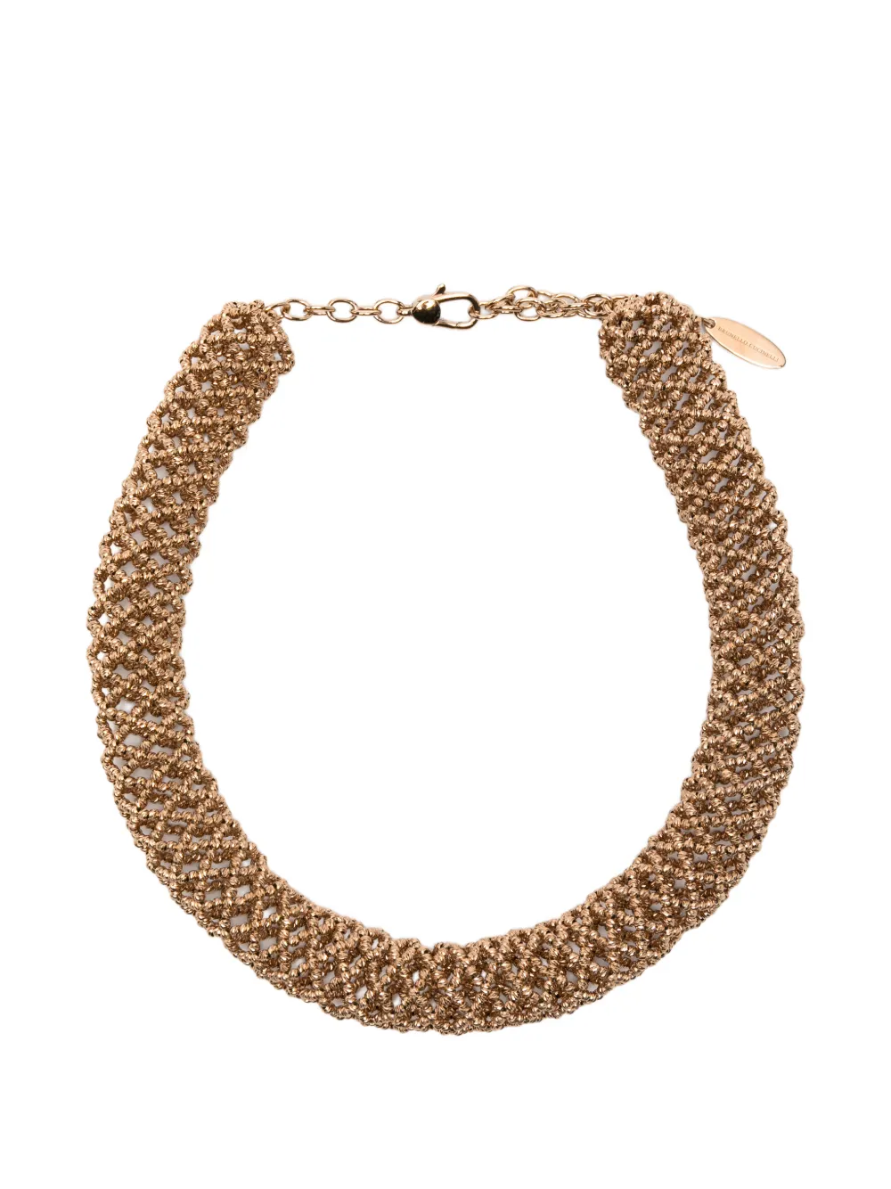 Brunello Cucinelli woven beaded necklace - Oro