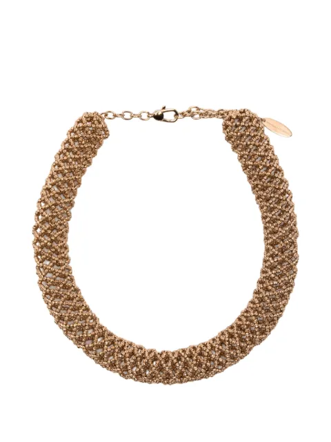 Brunello Cucinelli woven beaded necklace